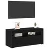 vidaXL TV Cabinet Black Oak 35.43 x 15.35 x 11.81 in Engineered Wood