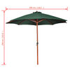 vidaXL Garden Parasol Green Polyester Large Height-Adjustable