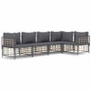 vidaXL Garden Lounge Set Charcoal Poly rattan Large Modular