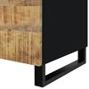 vidaXL Coffee Table Natural wood and black Solid mango wood, engineered wood