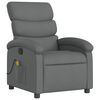 vidaXL Massage Recliner Chair Dark Grey Polyester, Metal, Plywood, Foam