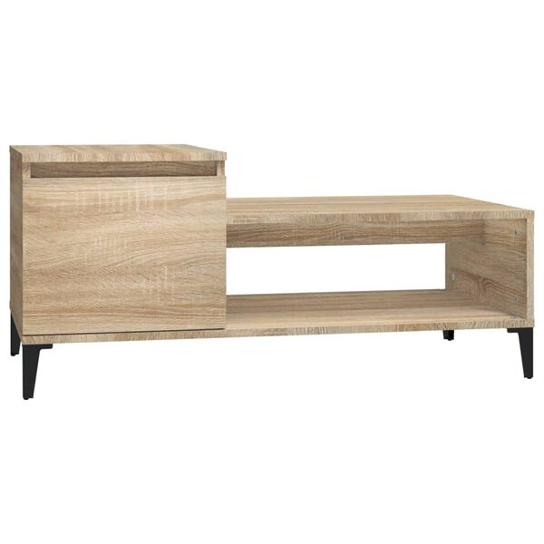 vidaXL Coffee Table Sonoma Oak Engineered wood, Metal Medium