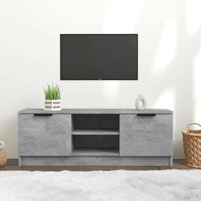 vidaXL TV Cabinet Concrete Gray 40.2"x13.8"x14.4" Engineered Wood