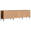vidaXL TV Cabinet Smoked oak Engineered wood, iron 59.1 in long Storage