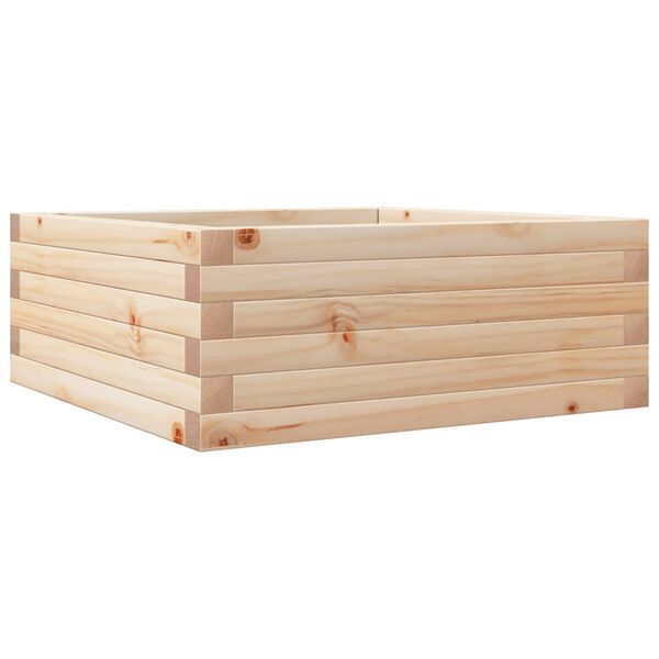 vidaXL Garden Planter Natural Wood Solid Pine Wood Medium