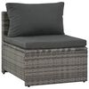 vidaXL Sofa Set Grey Poly Rattan