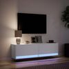 vidaXL TV Wall Cabinet White Engineered wood Large TV Wall Cabinet