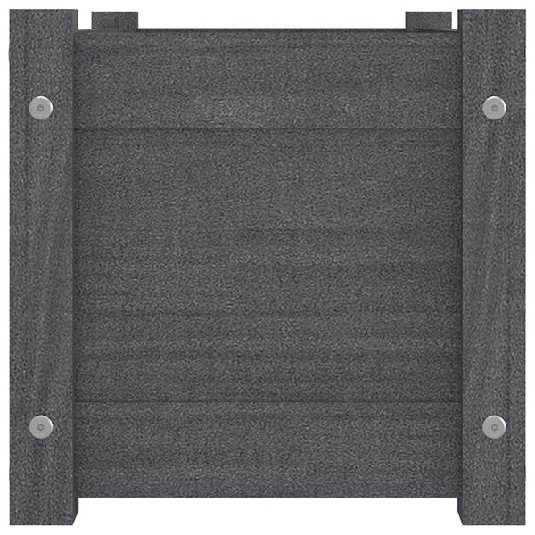 vidaXL Garden Planter Grey Solid pinewood 23.6x12.2x12.2 in Durable