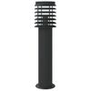 vidaXL Outdoor Floor Lamp Set of 3 Black Stainless steel 24 in high