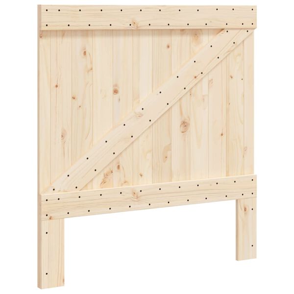 vidaXL Headboard Natural Solid pine wood Single Durable Headboard