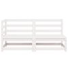 vidaXL Garden Lounge Set White Solid Pinewood Small Modular