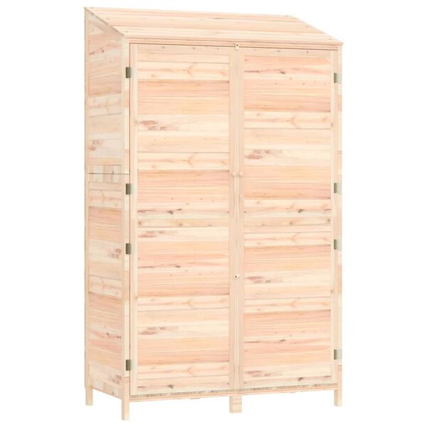 vidaXL Garden Shed Natural Fir Wood Solid Fir Wood 40.2x20.5x68.7 in