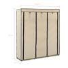 vidaXL Wardrobe Cream Non-woven fabric Collapsible Wardrobe