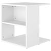 vidaXL Side Table White Engineered Wood 17.7x17.7x18.9 in Side Table