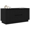 vidaXL TV Cabinet Black Oak Engineered Wood Medium TV Cabinet