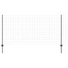 vidaXL Fence with Post Grey 3.94 x 82.02 ft Steel