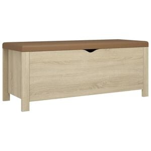 vidaXL Storage Box Sonoma oak Engineered wood, faux leather