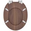 vidaXL Toilet Seats with Soft Close Lids 2 pcs MDF Brown (2x140800)