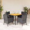 vidaXL Garden Dining Set Black
