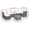 vidaXL Garden Sofa Set Grey PE Rattan Large Removable Covers