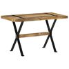 vidaXL Dining Table Rough Mango Wood 47.2 x 23.6 x 29.9 in Heavy Duty