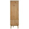 vidaXL Wardrobe Solid pinewood, engineered wood Large Wardrobe