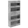 vidaXL Shoe Cabinet Concrete Grey Engineered Wood Compact Shoe Cabinet