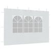 vidaXL Party Tent Sidewall White 100% PE Decorative Inlays