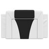 vidaXL Headboard Cushion White and Black Faux Leather Medium Detachable