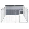 vidaXL Dog House Anthracite Galvanized Steel Large Durable Dog House