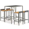 vidaXL Garden Bar Set Grey