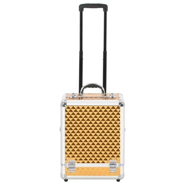 vidaXL Make-up Trolley  13.8x11.4x17.7" Gold Aluminium