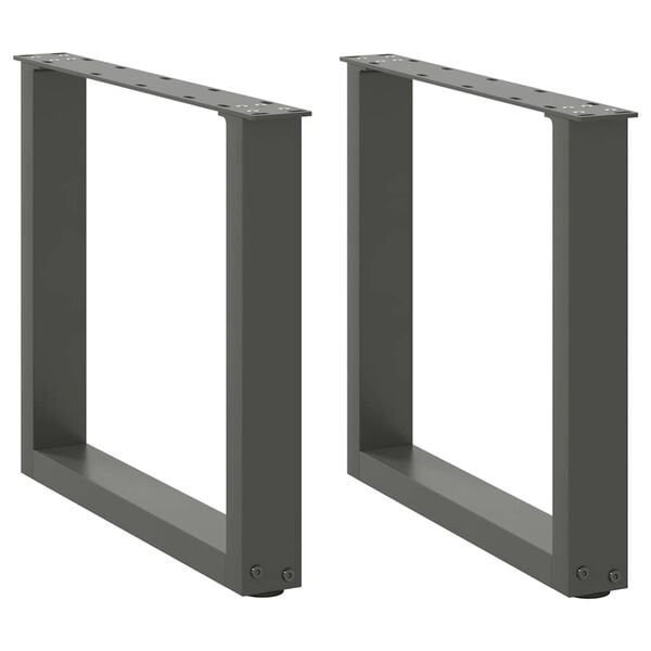 vidaXL Coffee Table Leg Set of 2 Anthracite Powder-Coated Steel Standard