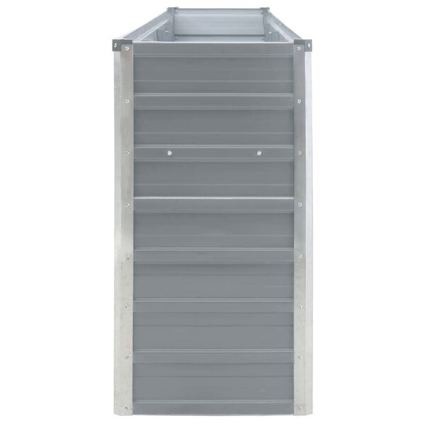vidaXL Raised Garden Bed Grey Galvanized Steel Large Durable