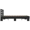 vidaXL Bed Frame Black Engineered wood, metal Full Modern Bed Frame