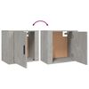 vidaXL Wall-mounted Bedside Cabinet Set of 2 Concrete gray Engineered wood