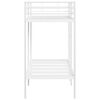 vidaXL Bunk Bed White Steel 31.5 x 79 in Bunk Bed Rectangular Modern