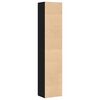 vidaXL Book Cabinet Black Oak Engineered wood Tall Book Cabinet