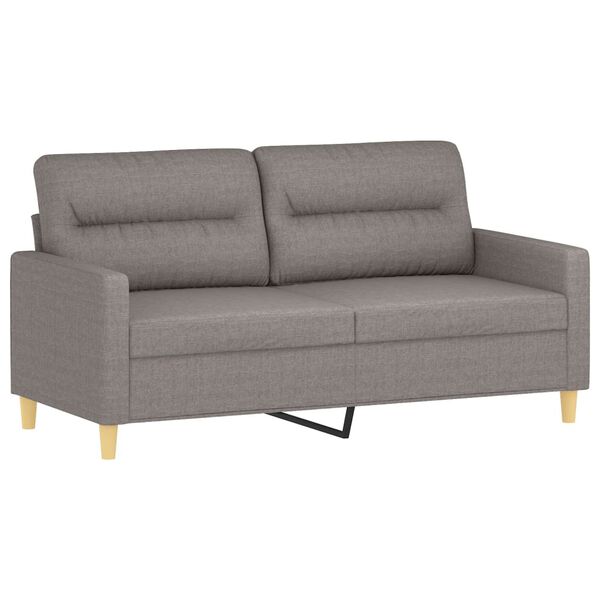 vidaXL 2-seater Sofa Taupe Fabric (100% polyester), metal, textilene