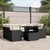 vidaXL Garden Sofa Set Black, Cream White