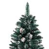 vidaXL Christmas Tree Green with white snow PVC 59.1 in Height