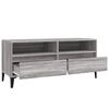 vidaXL TV Cabinet Gray sonoma Engineered wood, metal Medium TV Cabinet