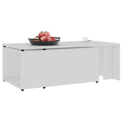 vidaXL Coffee Table White 59.1"x19.7"x13.8" Engineered Wood