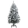 vidaXL Artificial Hinged Christmas Tree 150 LEDs & Ball Set 47.2"