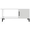 vidaXL Coffee Table High gloss white Engineered wood 35.4 x 19.7 x 15.7 in
