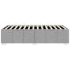 vidaXL Bed Frame Light Grey 100% Polyester, Plywood, Engineered Wood