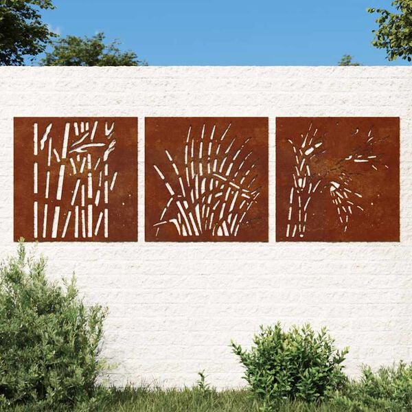 vidaXL Garden Wall Decoration Rusty Corten Steel Medium