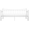 vidaXL Pull-out Sofa Bed Frame without Mattress White Metal 90 x 78.7 "