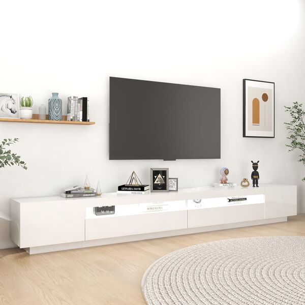 vidaXL TV Cabinet High gloss white Engineered wood Large TV Cabinet