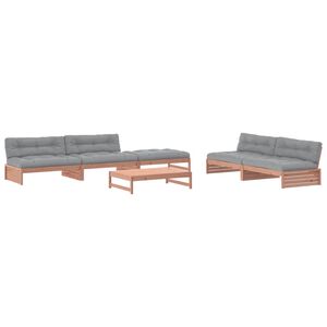 vidaXL Garden Lounge Set Grey Solid Douglas Wood Large Modular